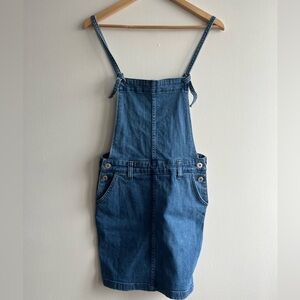VTG 90s Rachel Green Inspired Denim Overall Dress Size S